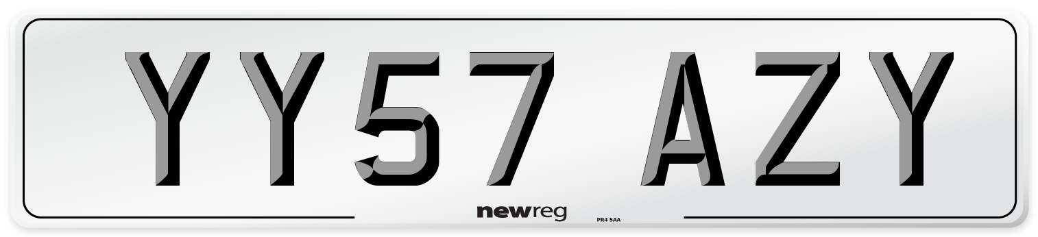 YY57 AZY Number Plate from New Reg
